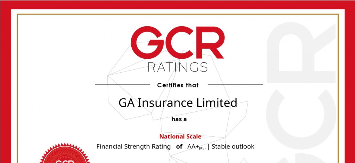 GCR upgrades GA Insurance Limited’s national scale financial strength rating to AA+(KE) on sustained improvement in capitalisation; Outlook Stable